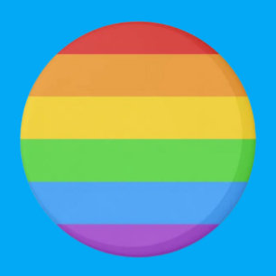 Íman PridePulse: Botão Arco-íris do Orgulho