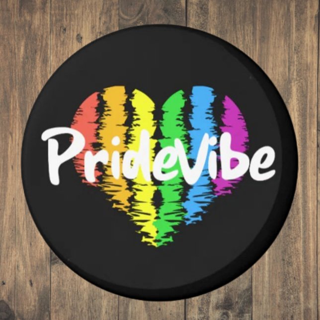 Íman PrideVibe Vibrante: Mostre seu Coração Arco-Íris (Criador carregado)
