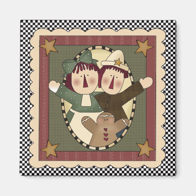 Íman Prim Christmas Raggedies Magnet (Frente)