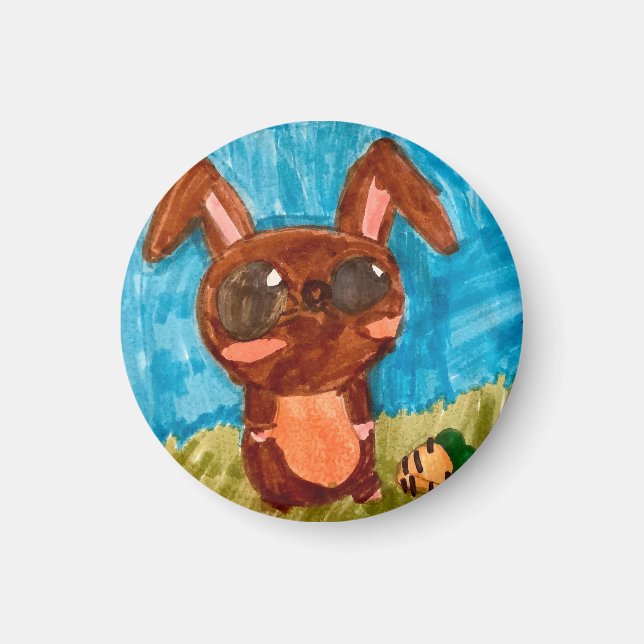 Íman Primavera Bunny Magnet - Brown (Frente)