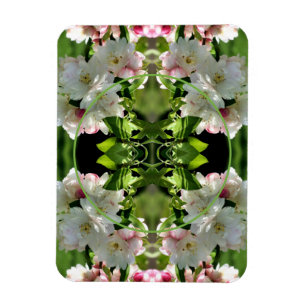 Íman Primavera Crabapple Blossoms Frame Add Your Photo