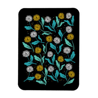 Íman Primavera Dandelion Flores e Folhas Design