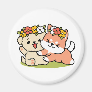 Íman Primavera dentro da cutena - Ilustração Adorável d
