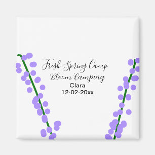 Íman Primavera fresca de camping lavanda flores nome da