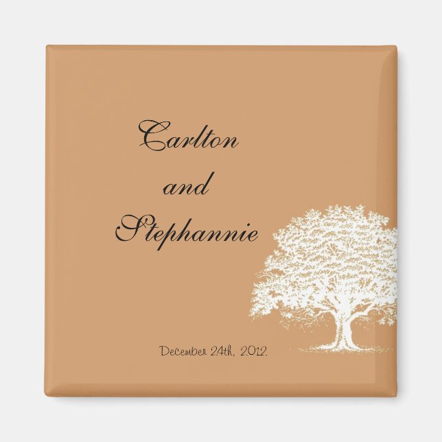Íman Primavera Tree Brown/White Magnet Favor (Frente)