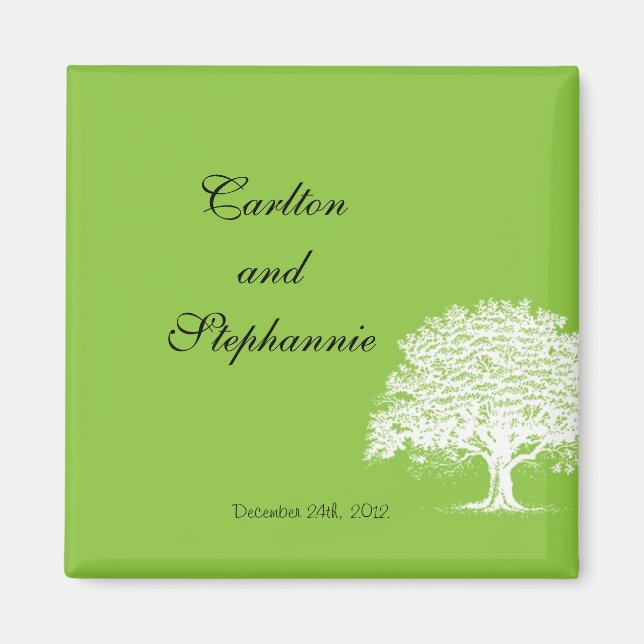 Íman Primavera Tree Green/White Magnet Favor (Frente)
