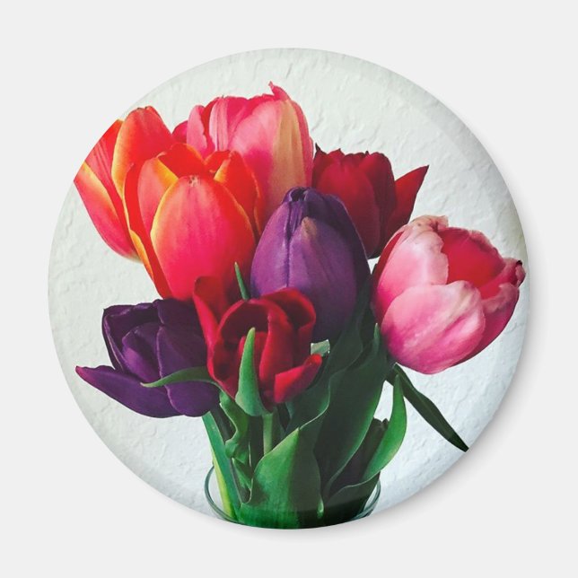 Íman Primavera Tulip Buquê (Frente)