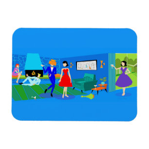 Íman Primaveras de Palma Atômica Foto flexível do coq