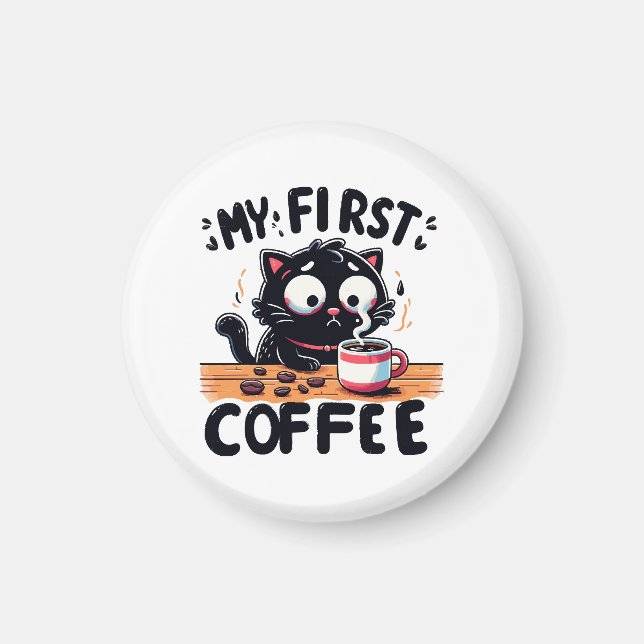 Íman Primeira Aventura com Café Preto (Frente)