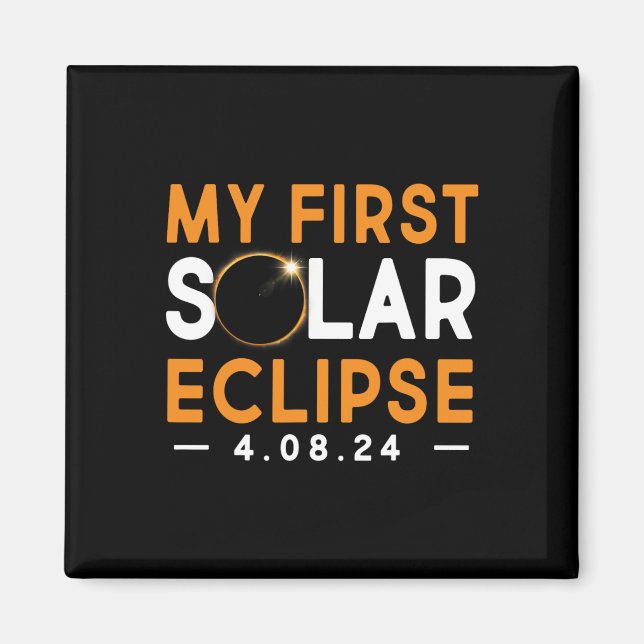 Íman Primeiras Garotas De Camisa Solar Eclipse 2024 Sol (Frente)