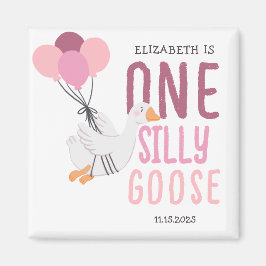 Íman Primeiro aniversario rosa-um-ganso-Bobo