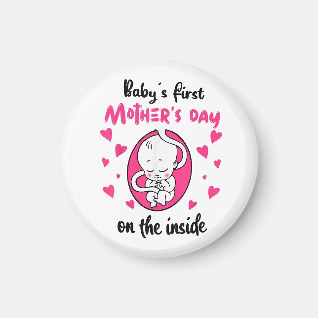 Íman Primeiro Dia das Mães do Bebê Por Dentro (Frente)