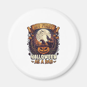 Íman Primeiro Halloween Como Papai Abóbora Lobo Lua_1