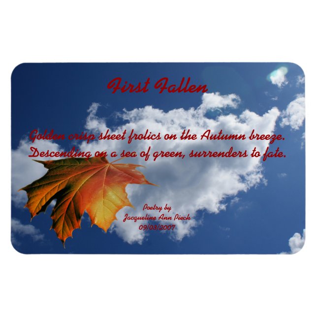 Íman Primeiro Magnet de outono (Horizontal)