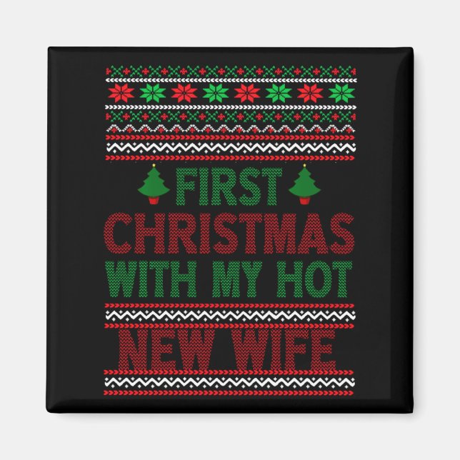 Íman Primeiro Natal Com Minha Nova Esposa Sensual Funny (Frente)