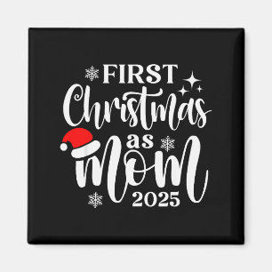 Íman Primeiro Natal como Mamãe 2025 Snowflake Xmas Famí