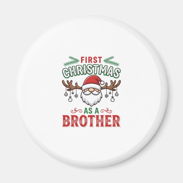 Íman Primeiro Natal como um Irmão Santa Gnome (Frente)