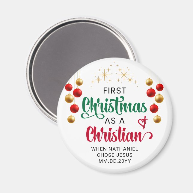 ÍMAN PRIMEIRO NATAL COMO UM NOVO CRISTÃO (Front/Back)