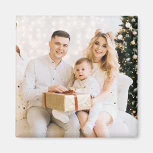 Íman Primeiro Natal como uma Família de Três Férias