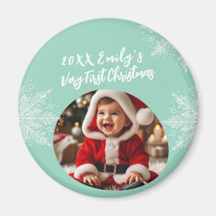 Íman Primeiro Natal do Bebê Foto Personalizada