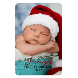 Íman Primeiro Natal do Bebê Ímã de Geladeira Foto 4x6