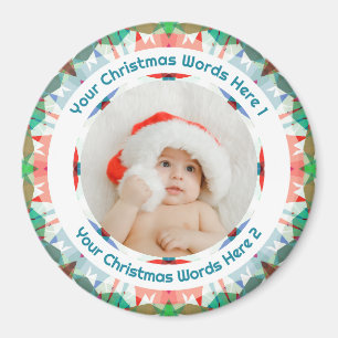 Íman Primeiro Natal do Bebê Presente de Foto Família Ro