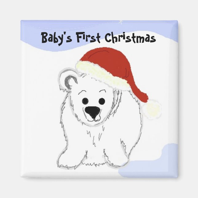 Íman Primeiro Natal do Ursinho Polar (Frente)