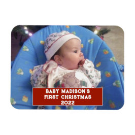 Íman Primeiro Natal Personalizado do Bebê