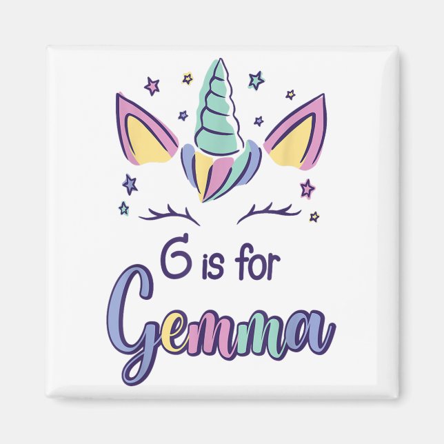 Íman Primeiro Nome Gemma D G É Para Gemma  (Frente)
