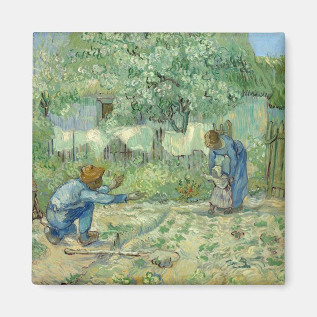 Íman Primeiros passos, após Millet por Vincent Van Gogh (Frente)