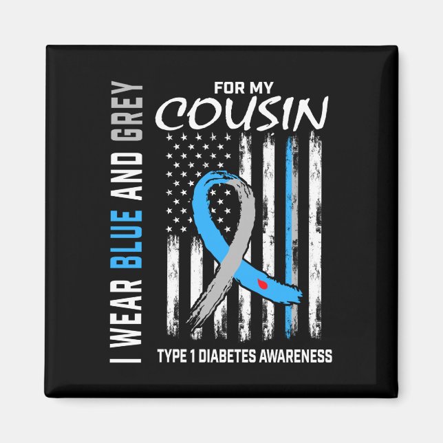 Íman Primo t1d diabetes tipo 1 conscientização bandeira (Frente)