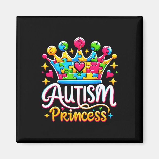 Íman Princesa Autismo Rainha da Conscientização do Auti (Frente)