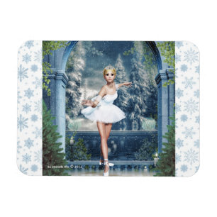 Íman Princesa Bailarina Natal Ímã da neve