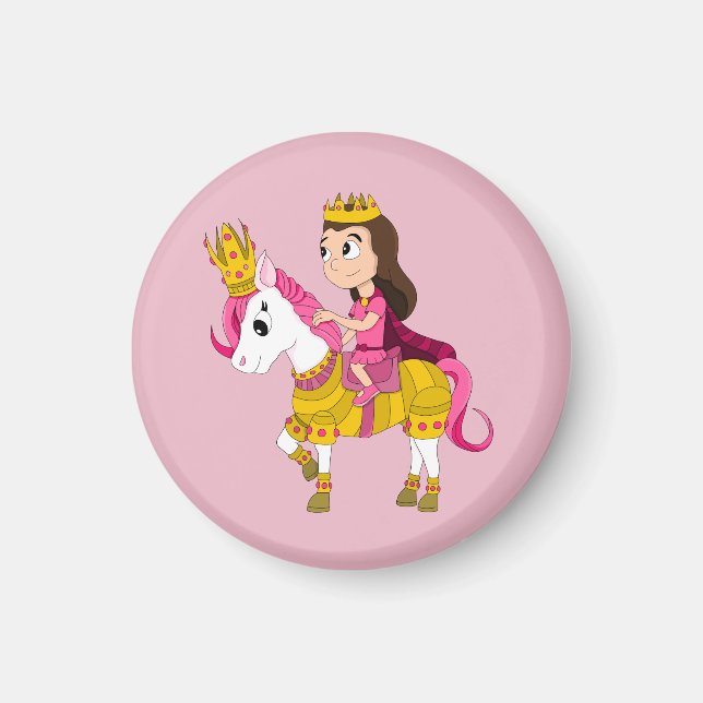 Íman Princesa bonita de desenhos animados (Frente)