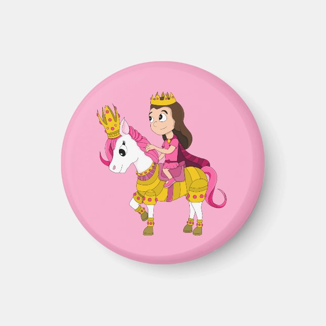 Íman Princesa bonita de desenhos animados (Frente)