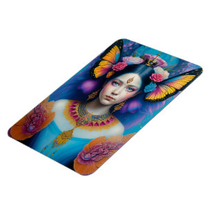 Íman Princesa borboleta com pequena coroa