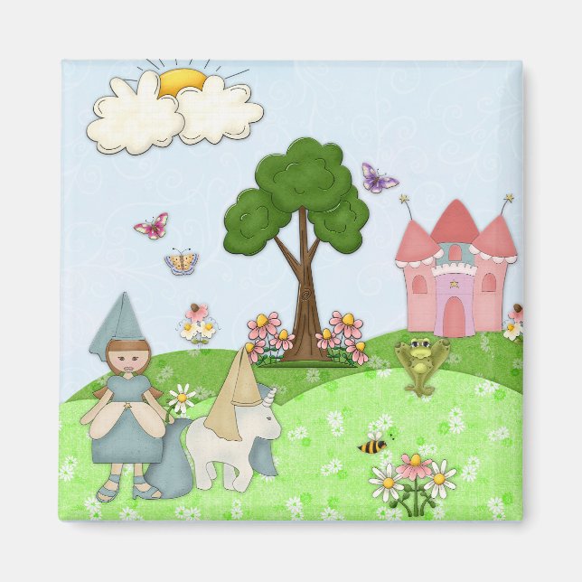 Íman Princesa - Cabelo castanho (Frente)