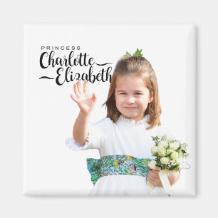 Íman Princesa Charlotte Elizabeth 6 Birthday Magnet