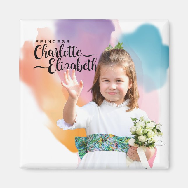 Íman Princesa Charlotte Elizabeth 6 Birthday Magnet (Frente)