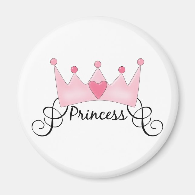 Íman Princesa com Coroa - Personalizável (Frente)