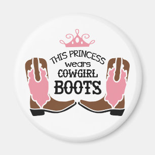 Íman Princesa Cowgirl Botas de Cowboy Fofas Amante de C