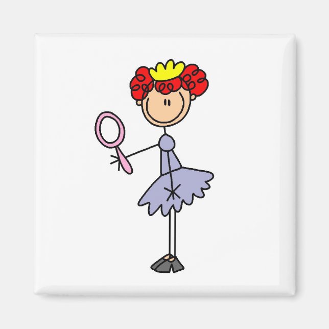 Íman Princesa de Cabelo Vermelho (Frente)