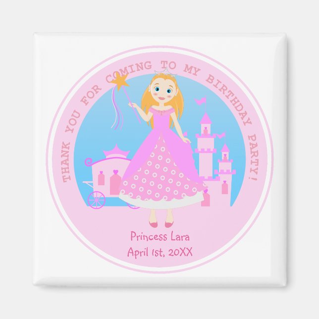 Íman Princesa de Fairytala no Partido de Birthaday Rosa (Frente)
