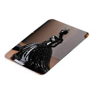 Íman Princesa de vidro cristal com vestido preto