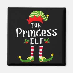 Íman Princesa do Elfo de Natal Camisa de Dormir Combina