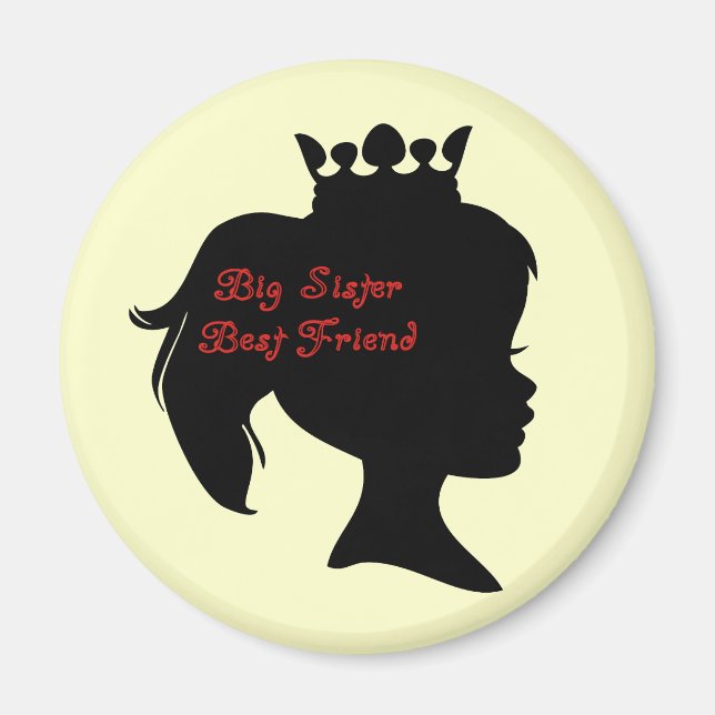 Íman Princesa Irmã Melhor Amiga (Frente)