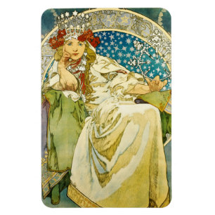 Íman Princesa Jacinto Arte Nouveau de Alphonse Mucha