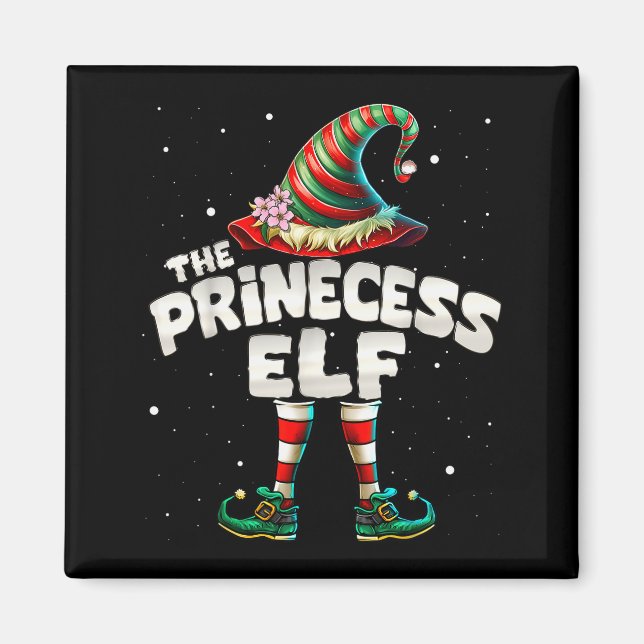 Íman Princess Elf Family Matching Group Christmas Girls (Frente)