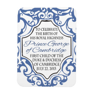 Íman Príncipe rolo de George Azul/branco de HRH