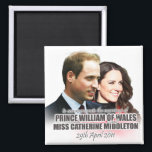 Íman Príncipe William & Kate Royal Wedding Magnet<br><div class="desc">Um tributo ao casal real - Príncipe William e Catherine "Kate" Middleton,  agora o Duque e Duquesa de Cambridge. Celebre o casamento do século e apoie o futuro rei e rainha da Grã-Bretanha!</div>